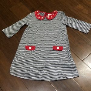 Black and white striped Hanna Anderson dress